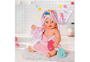 Baby Born Bath Hooded Towel Set